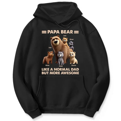 Papa Bear & Kids Shirt – Personalized 3D Cute T-Shirt – Father’s Day Gift for Dads and Grandpas  Ezcustomize