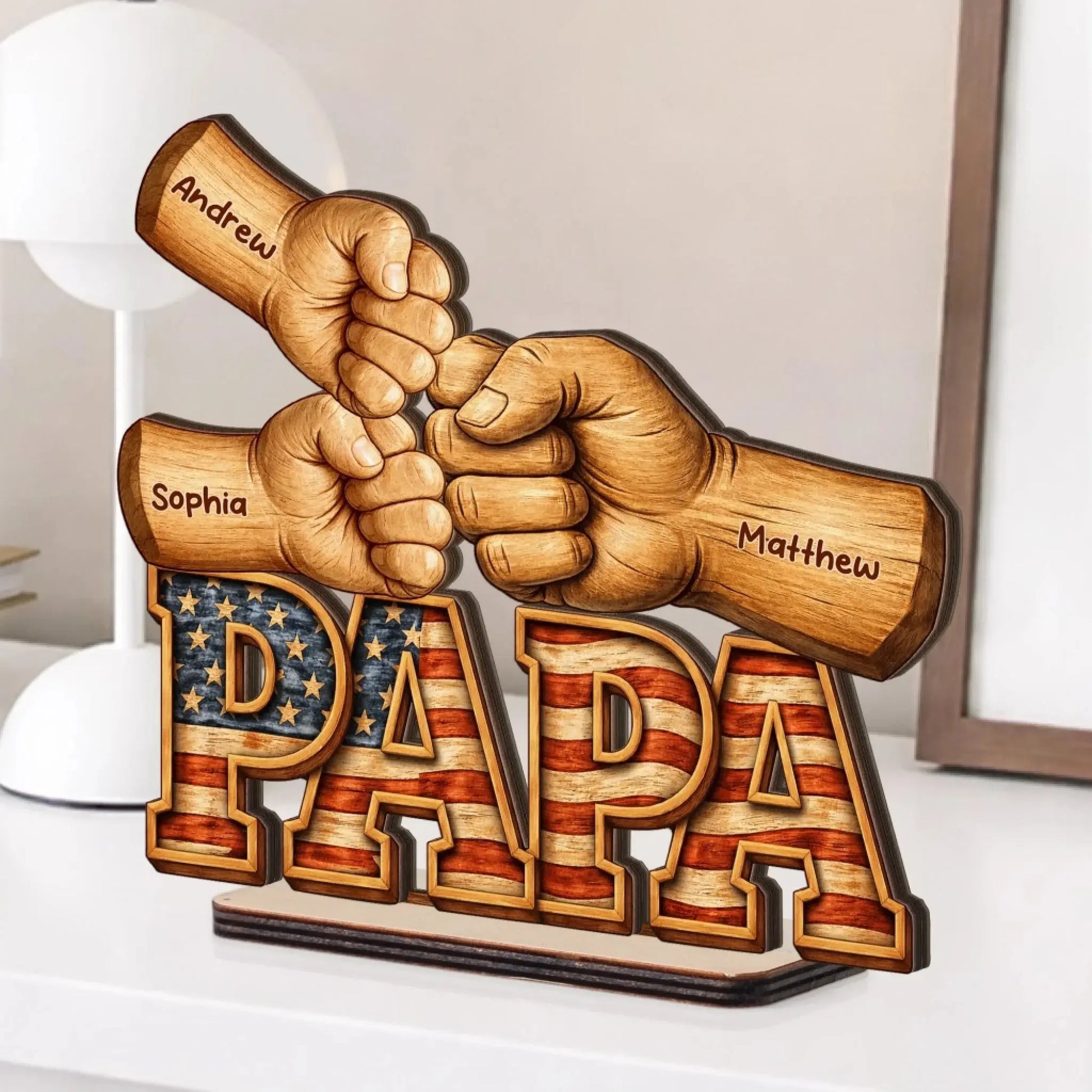 Dad_Papa_Pop_Fist_Bumps_With_Kids_Names_Personalized_Wooden_Plaque_2
