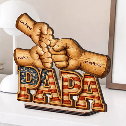 Dad_Papa_Pop_Fist_Bumps_With_Kids_Names_Personalized_Wooden_Plaque_2