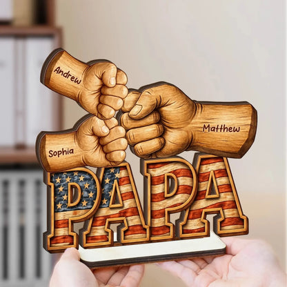 Dad_Papa_Pop_Fist_Bumps_With_Kids_Names_Personalized_Wooden_Plaque_3