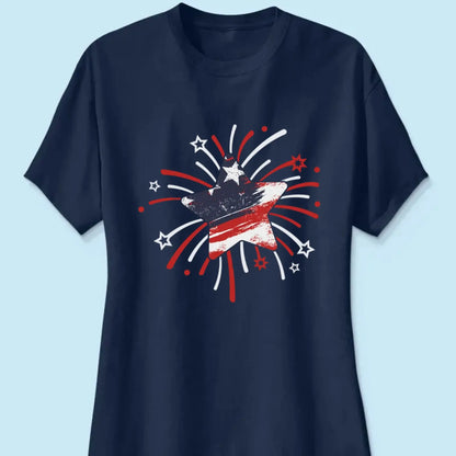 Papa & Kids Firework Star Shirt – Personalized T-Shirt/Hoodie/Sweatshirt – 4th of July or Birthday Gift for Dad or Grandpa  Ezcustomize