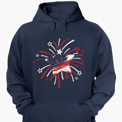 Papa & Kids Firework Star Shirt – Personalized T-Shirt/Hoodie/Sweatshirt – 4th of July or Birthday Gift for Dad or Grandpa  Ezcustomize