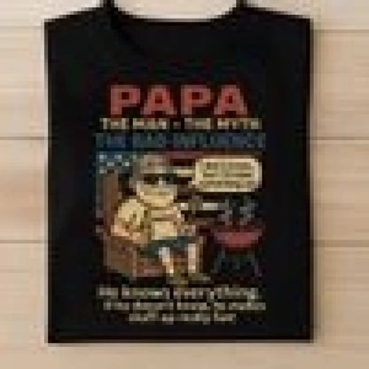 Papa the Legend Shirt – Funny Personalized T-Shirt for Old Man – Custom Father’s Day Gift for Grandpa or Papa  Ezcustomize