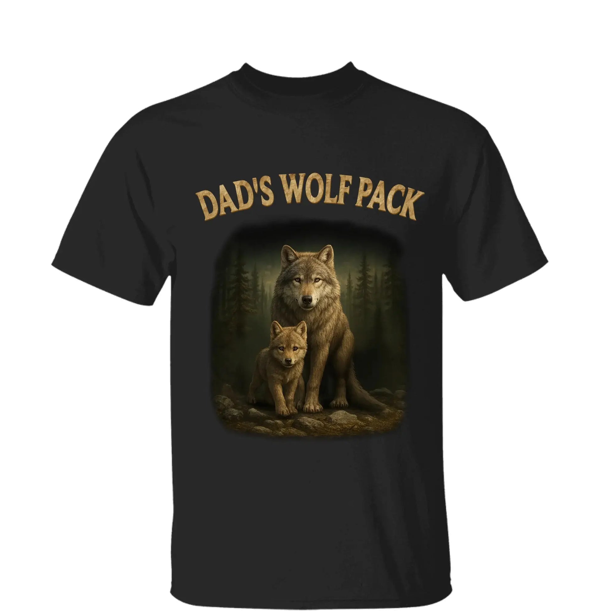 Papa’s Wolf Pack Shirt – Personalized Family Wolf T-Shirt or Hoodie with Kids' Names, Father’s Day Gift for Dad or Grandpa  Ezcustomize