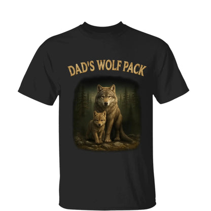 Papa’s Wolf Pack Shirt – Personalized Family Wolf T-Shirt or Hoodie with Kids' Names, Father’s Day Gift for Dad or Grandpa  Ezcustomize