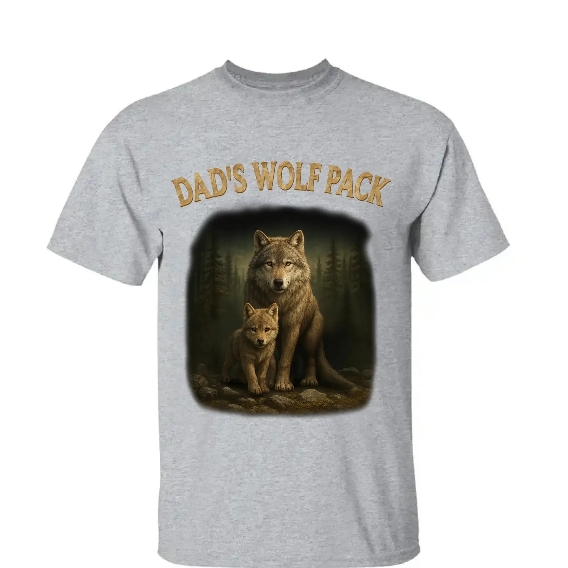 Papa’s Wolf Pack Shirt – Personalized Family Wolf T-Shirt or Hoodie with Kids' Names, Father’s Day Gift for Dad or Grandpa  Ezcustomize