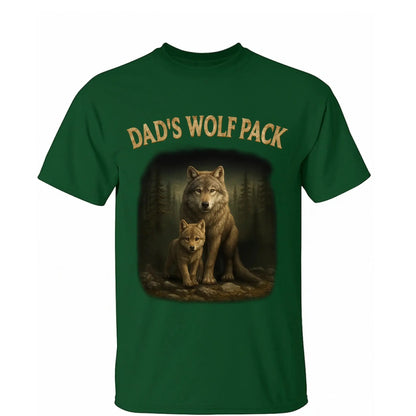 Papa’s Wolf Pack Shirt – Personalized Family Wolf T-Shirt or Hoodie with Kids' Names, Father’s Day Gift for Dad or Grandpa  Ezcustomize