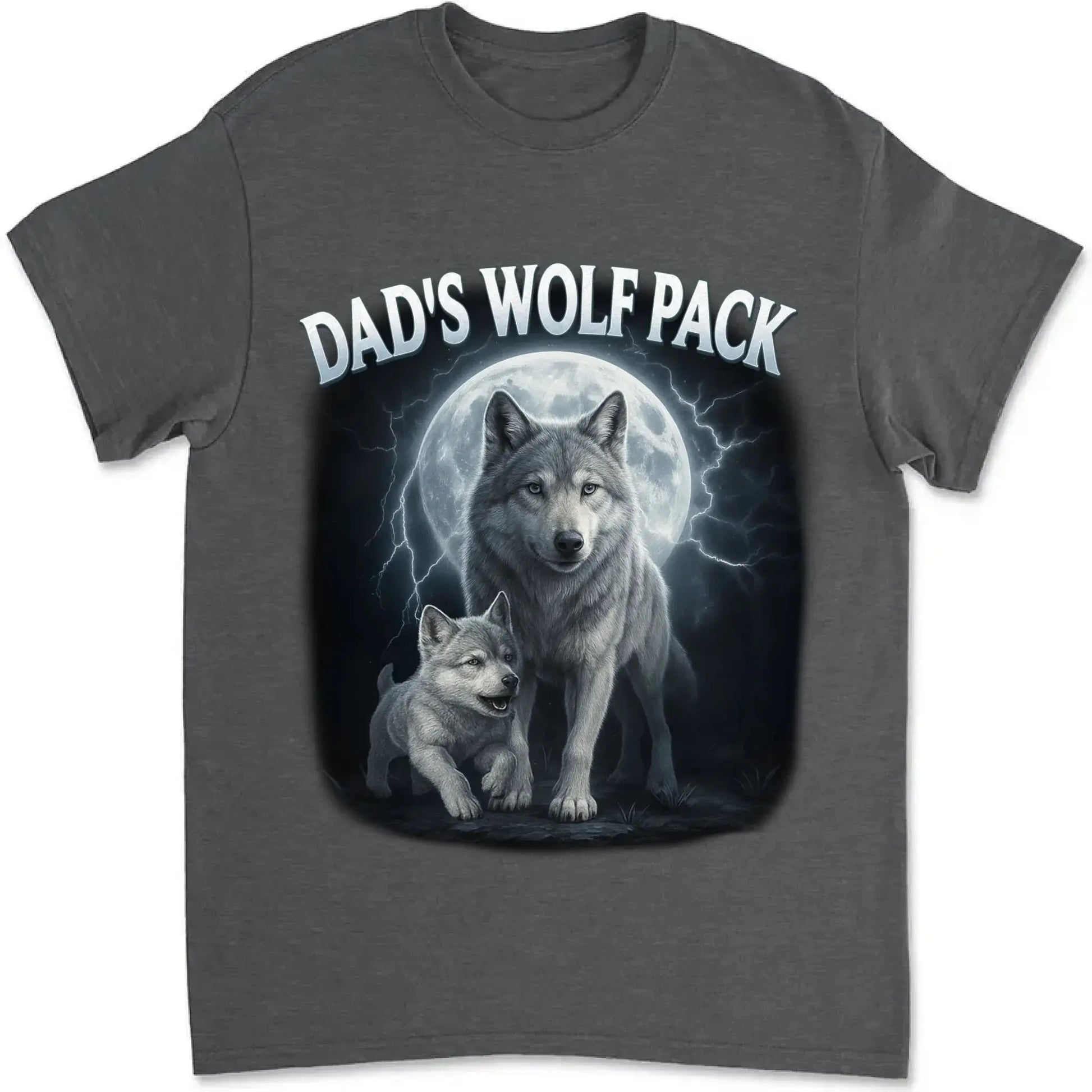 Papa's Wolf Pack Shirt – Personalized Family Wolf T-shirt, Hoodie, Sweatshirt Gift for Dad, Grandpa, Father's Day  Ezcustomize