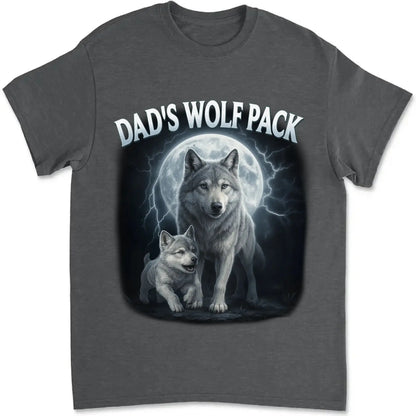 Papa's Wolf Pack Shirt – Personalized Family Wolf T-shirt, Hoodie, Sweatshirt Gift for Dad, Grandpa, Father's Day  Ezcustomize