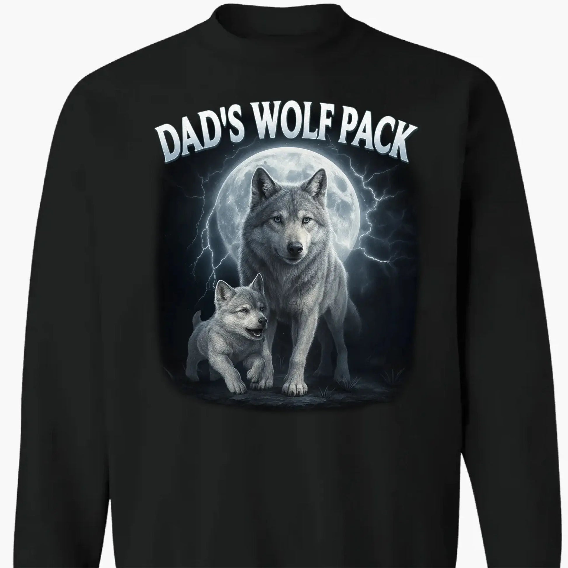 Papa's Wolf Pack Shirt – Personalized Family Wolf T-shirt, Hoodie, Sweatshirt Gift for Dad, Grandpa, Father's Day  Ezcustomize