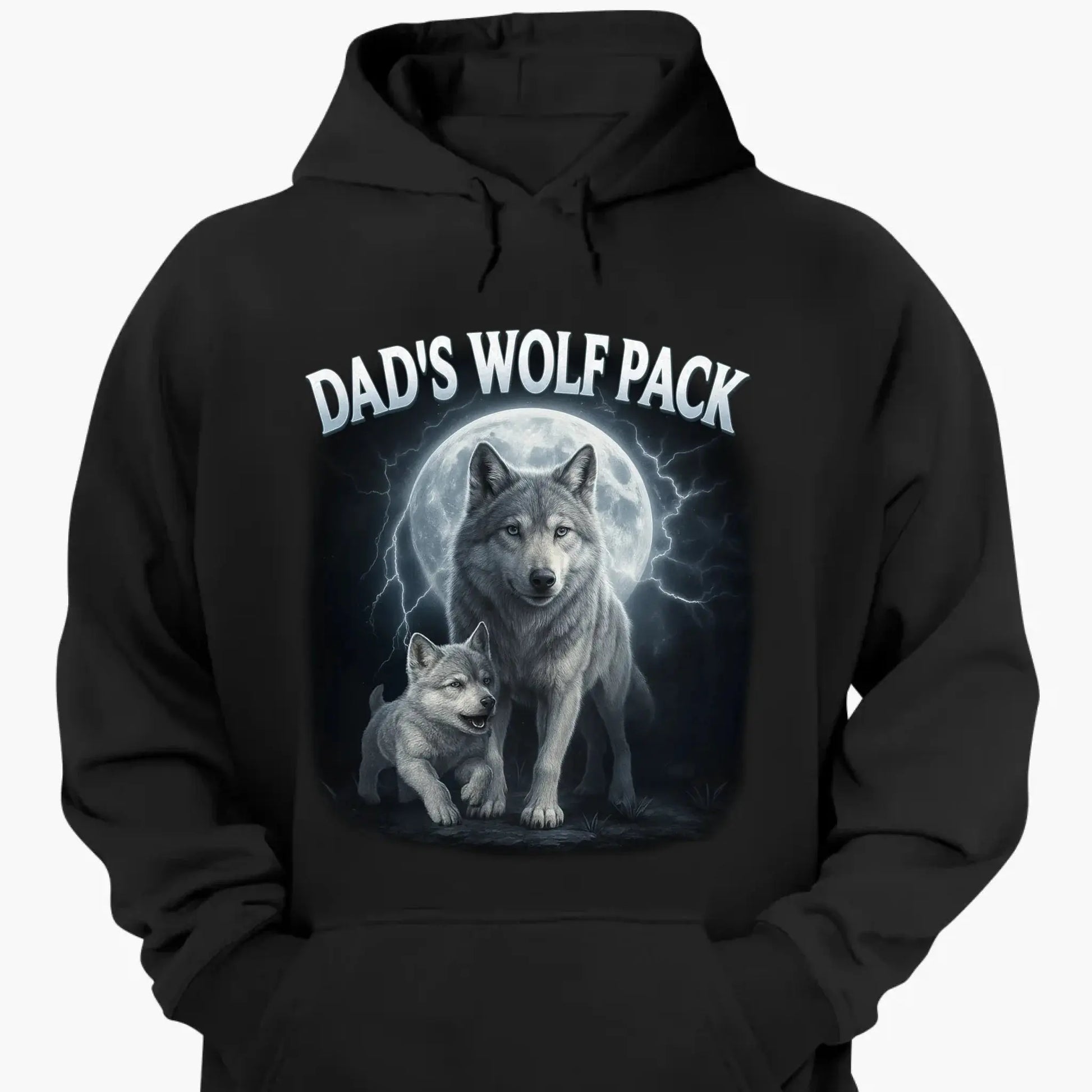 Papa's Wolf Pack Shirt – Personalized Family Wolf T-shirt, Hoodie, Sweatshirt Gift for Dad, Grandpa, Father's Day  Ezcustomize