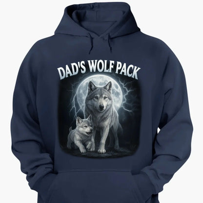 Papa's Wolf Pack Shirt – Personalized Family Wolf T-shirt, Hoodie, Sweatshirt Gift for Dad, Grandpa, Father's Day  Ezcustomize