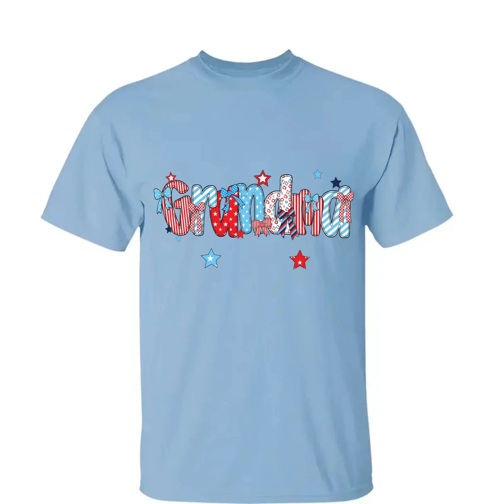 Patriotic Grandma Shirt – Personalized 4th of July T-Shirt with Custom Grandkids’ Names, American Flag Style Gift for Gigi, Nana  Ezcustomize