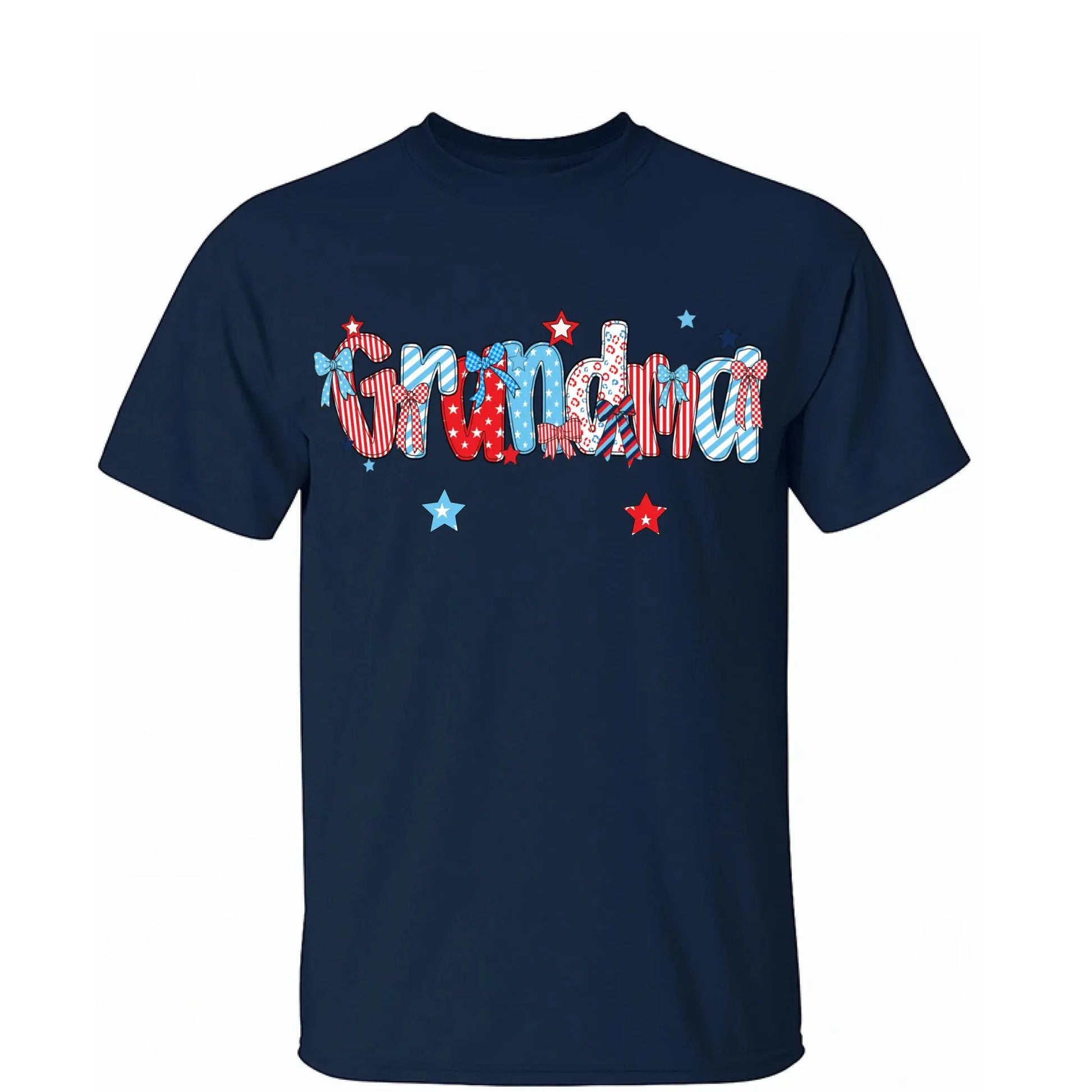 Patriotic Grandma Shirt – Personalized 4th of July T-Shirt with Custom Grandkids’ Names, American Flag Style Gift for Gigi, Nana  Ezcustomize