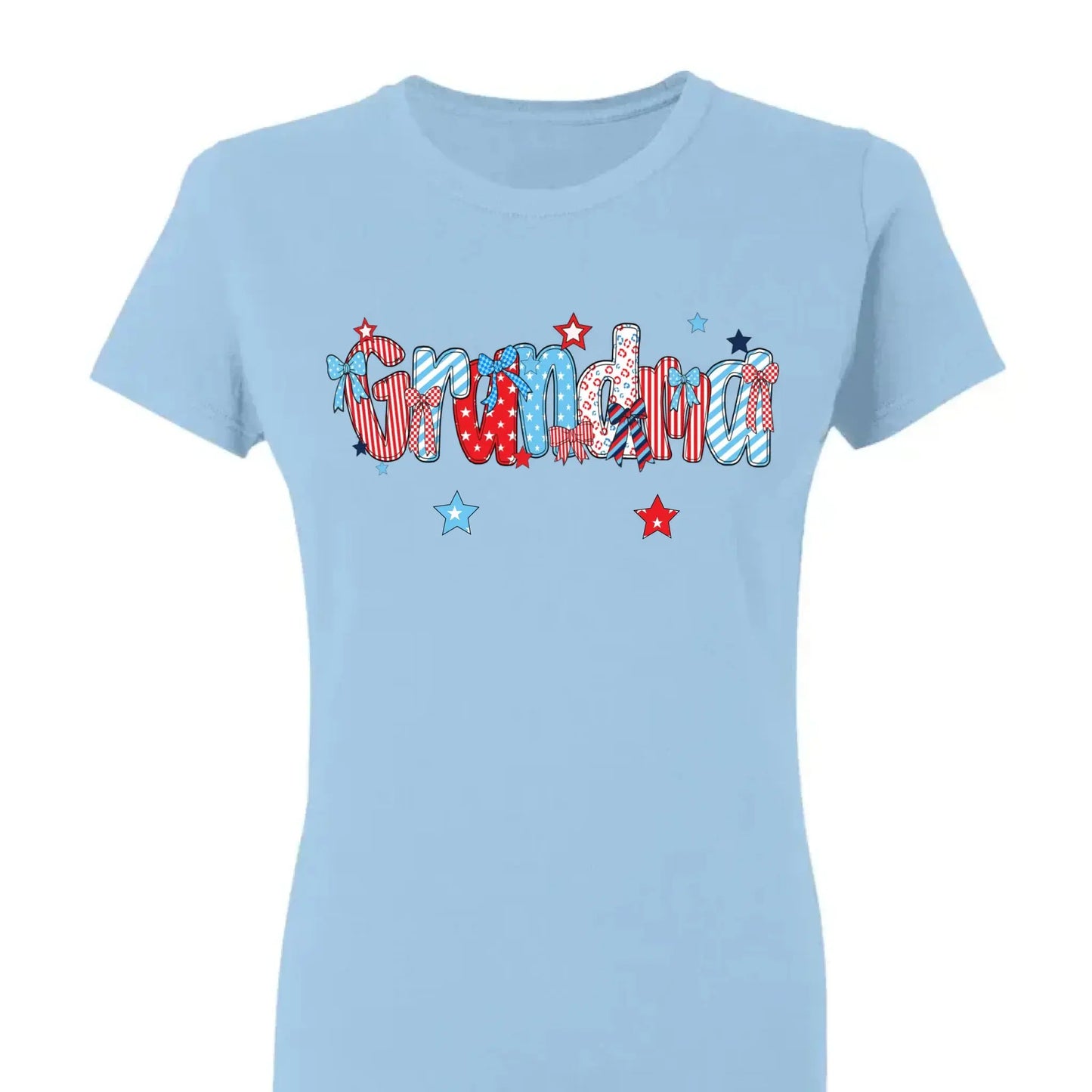 Patriotic Grandma Shirt – Personalized 4th of July T-Shirt with Custom Grandkids’ Names, American Flag Style Gift for Gigi, Nana  Ezcustomize