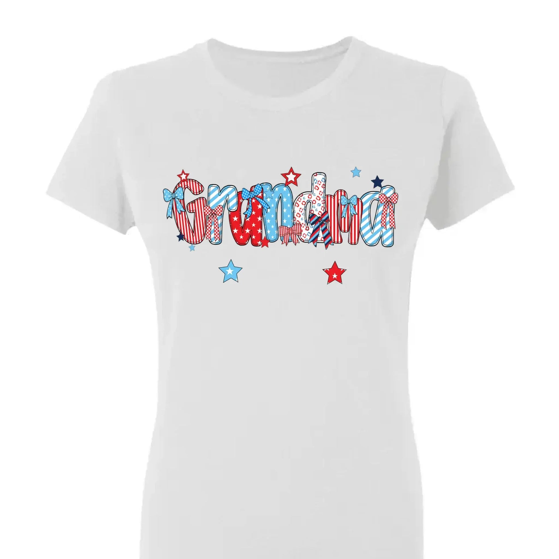 Patriotic Grandma Shirt – Personalized 4th of July T-Shirt with Custom Grandkids’ Names, American Flag Style Gift for Gigi, Nana  Ezcustomize