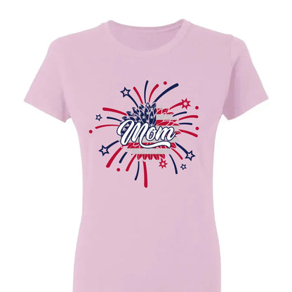 Personalized 4th of July Fireworks Shirt for Grandma or Mom – Custom Name Patriotic Family Tee, Independence Day Gift  Ezcustomize