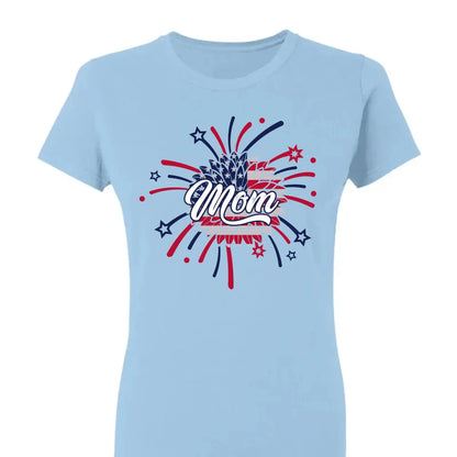 Personalized 4th of July Fireworks Shirt for Grandma or Mom – Custom Name Patriotic Family Tee, Independence Day Gift  Ezcustomize