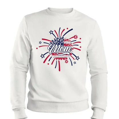 Personalized 4th of July Fireworks Shirt for Grandma or Mom – Custom Name Patriotic Family Tee, Independence Day Gift  Ezcustomize