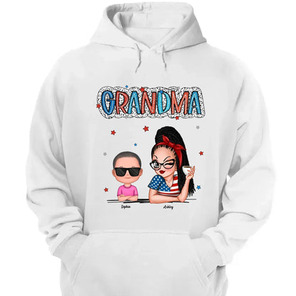 Personalized 4th of July Grandma Shirt with Grandkids – Patriotic Independence Day Gift for Nana, Mimi, Gigi  Ezcustomize