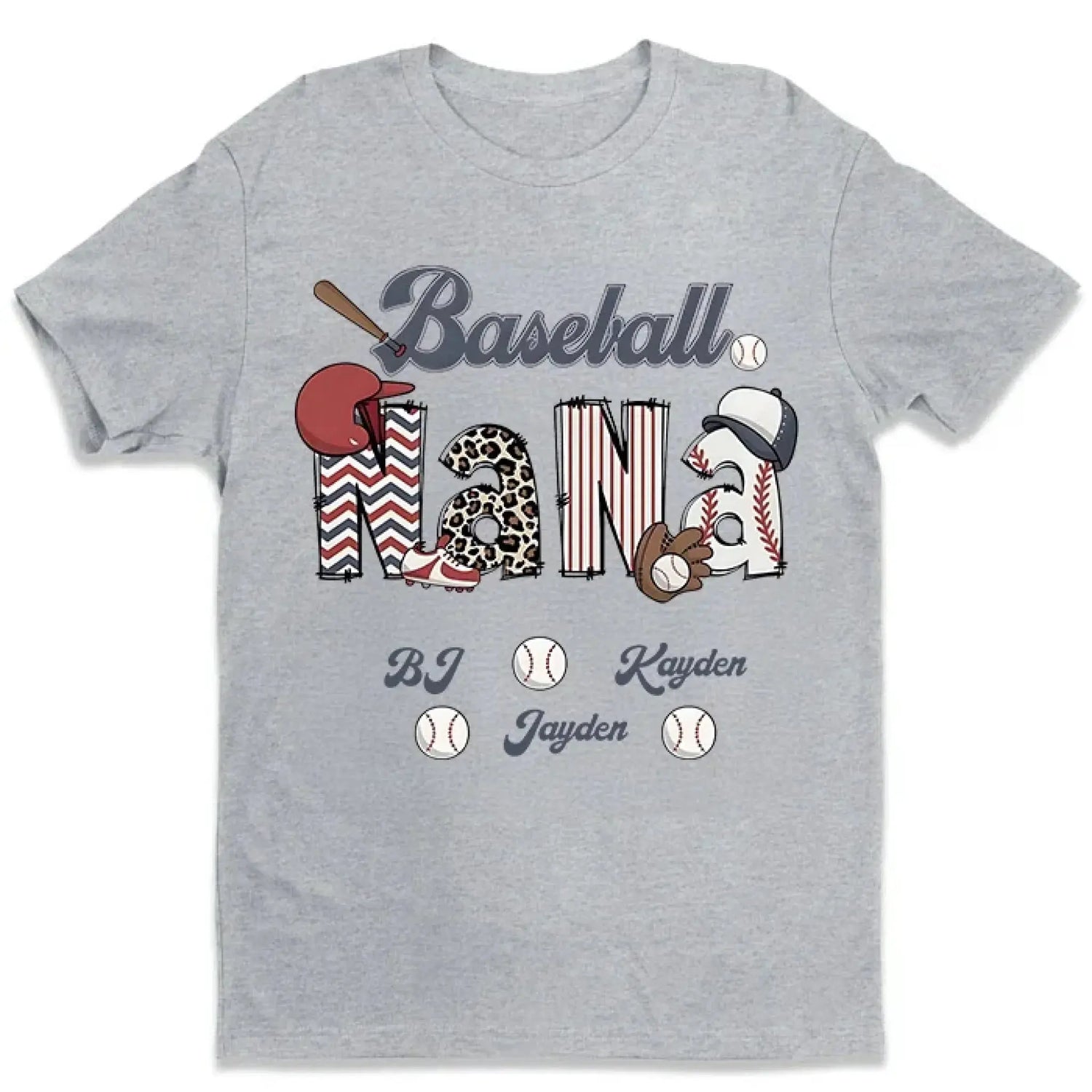 Personalized Baseball Mom & Grandma Shirt – Custom Kid Name Shirt, Perfect Gift for Proud Sports Moms & Grandmas  Ezcustomize