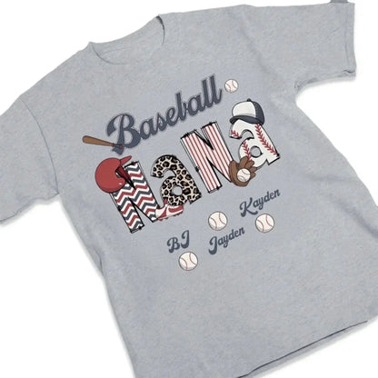 Personalized Baseball Mom & Grandma Shirt – Custom Kid Name Shirt, Perfect Gift for Proud Sports Moms & Grandmas  Ezcustomize