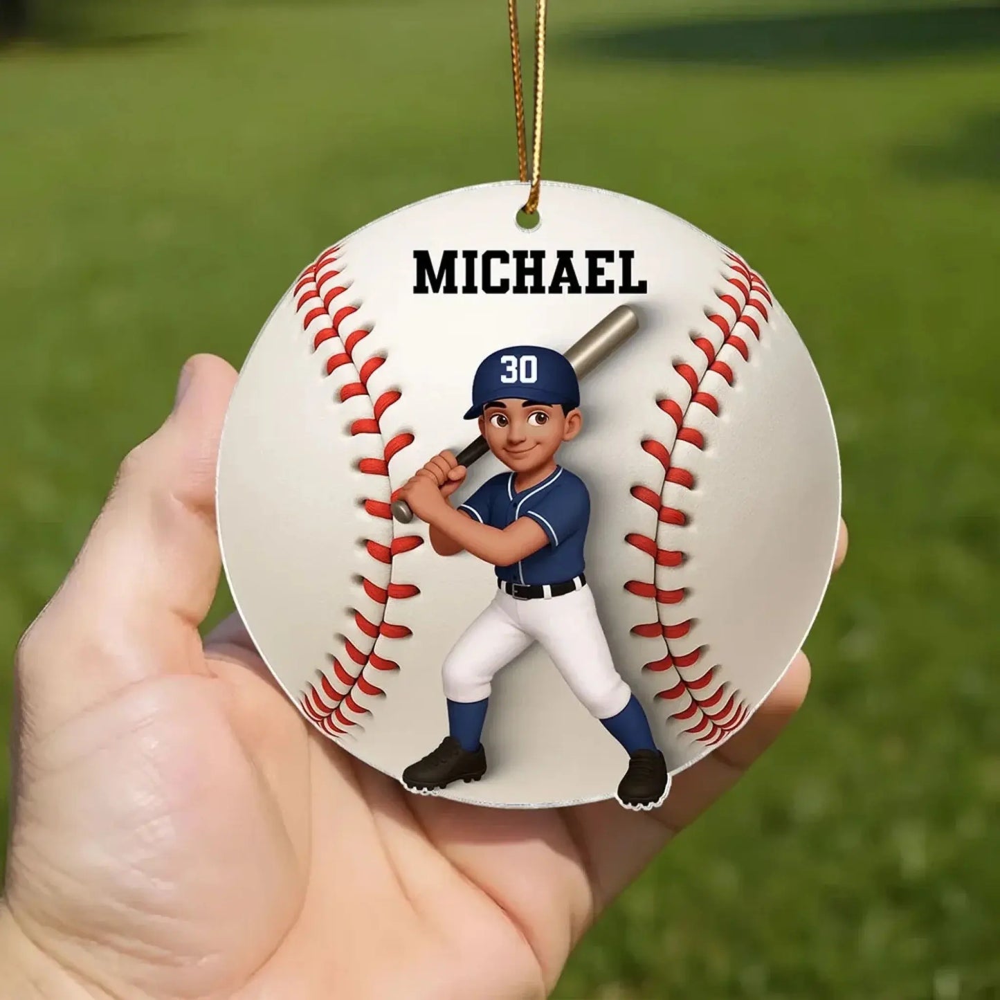 Personalized Baseball Softball Player Ornament – 3D Effect Acrylic Keepsake – Perfect Christmas Gift for Kids  Ezcustomize