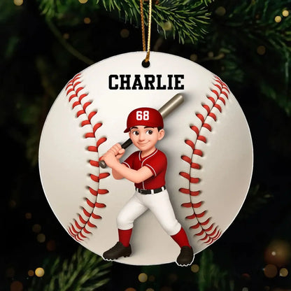 Personalized Baseball Softball Player Ornament – 3D Effect Acrylic Keepsake – Perfect Christmas Gift for Kids  Ezcustomize