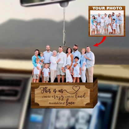 Personalized Car Hanging Ornament - Gift For Family - Custom Your Photo Car Hanging  Ezcustomize