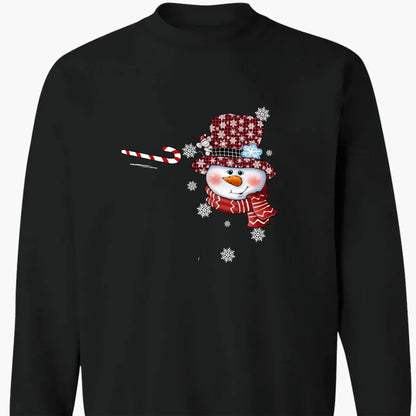 Personalized Christmas Shirt for Grandma – Snowman Candy Cane Grandkids Name Tee, Custom Nana Holiday Gift  Ezcustomize