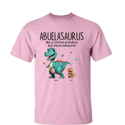 Personalized Classic Tee – Fun Dinosaur Family Design, Custom Grandmother’s Day Gift for Grandma, Grandkids & Couples  Ezcustomize
