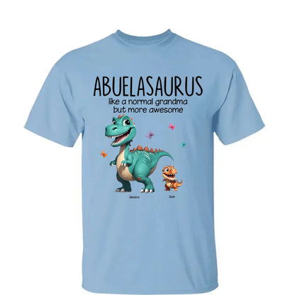 Personalized Classic Tee – Fun Dinosaur Family Design, Custom Grandmother’s Day Gift for Grandma, Grandkids & Couples  Ezcustomize