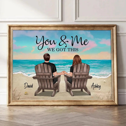 Personalized Couple Poster/Canvas – Custom Romantic Landscape Art Gift for Anniversary, Valentine’s, or Just Because  Ezcustomize