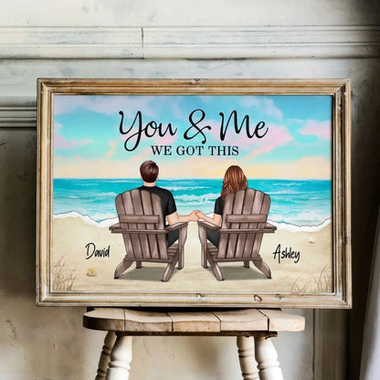 Personalized Couple Poster/Canvas – Custom Romantic Landscape Art Gift for Anniversary, Valentine’s, or Just Because  Ezcustomize