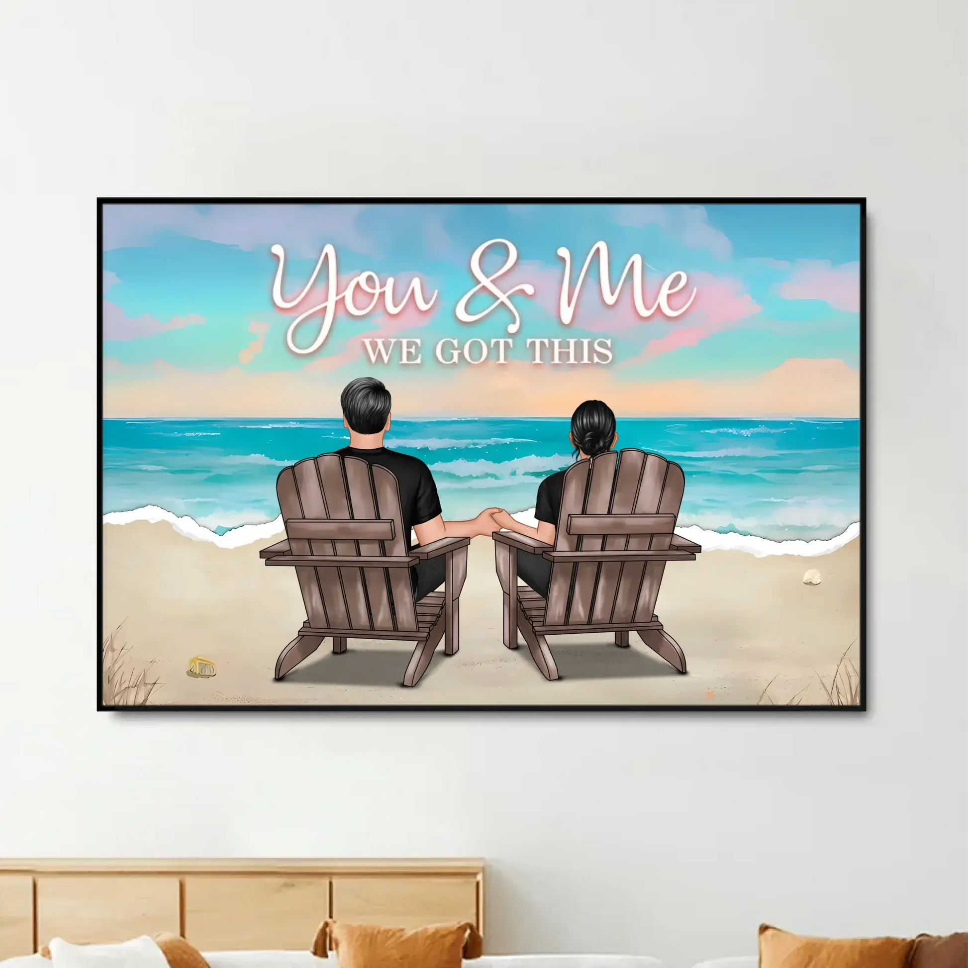 Personalized Couple Poster/Canvas – Custom Romantic Landscape Art Gift for Anniversary, Valentine’s, or Just Because  Ezcustomize