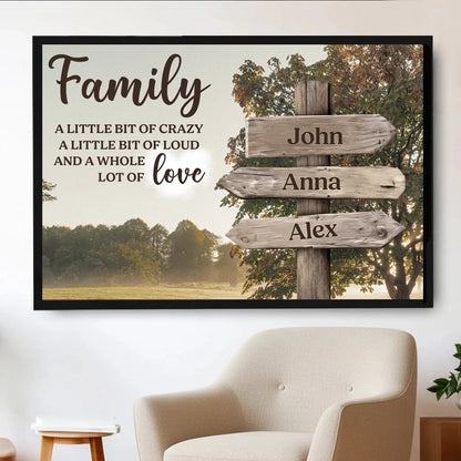 Personalized Family Names – Custom Family Canvas Wall Art Decor – Meaningful Christmas & Holiday Home Decor Gift for Families  Ezcustomize