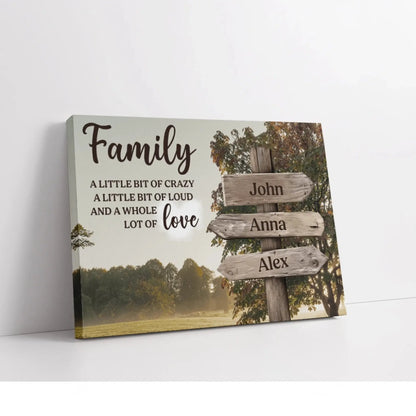 Personalized Family Names – Custom Family Canvas Wall Art Decor – Meaningful Christmas & Holiday Home Decor Gift for Families  Ezcustomize