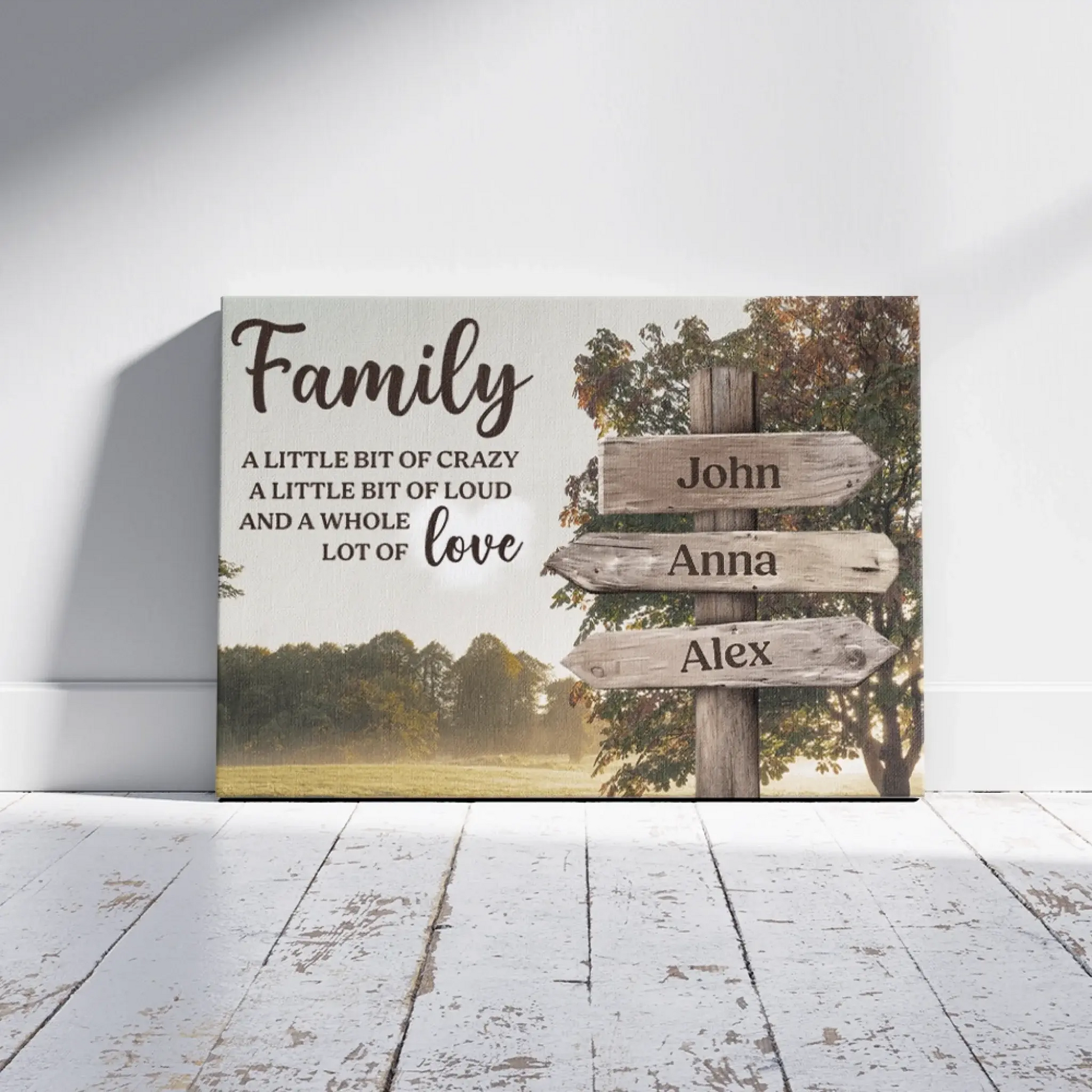 Personalized Family Names – Custom Family Canvas Wall Art Decor – Meaningful Christmas & Holiday Home Decor Gift for Families  Ezcustomize
