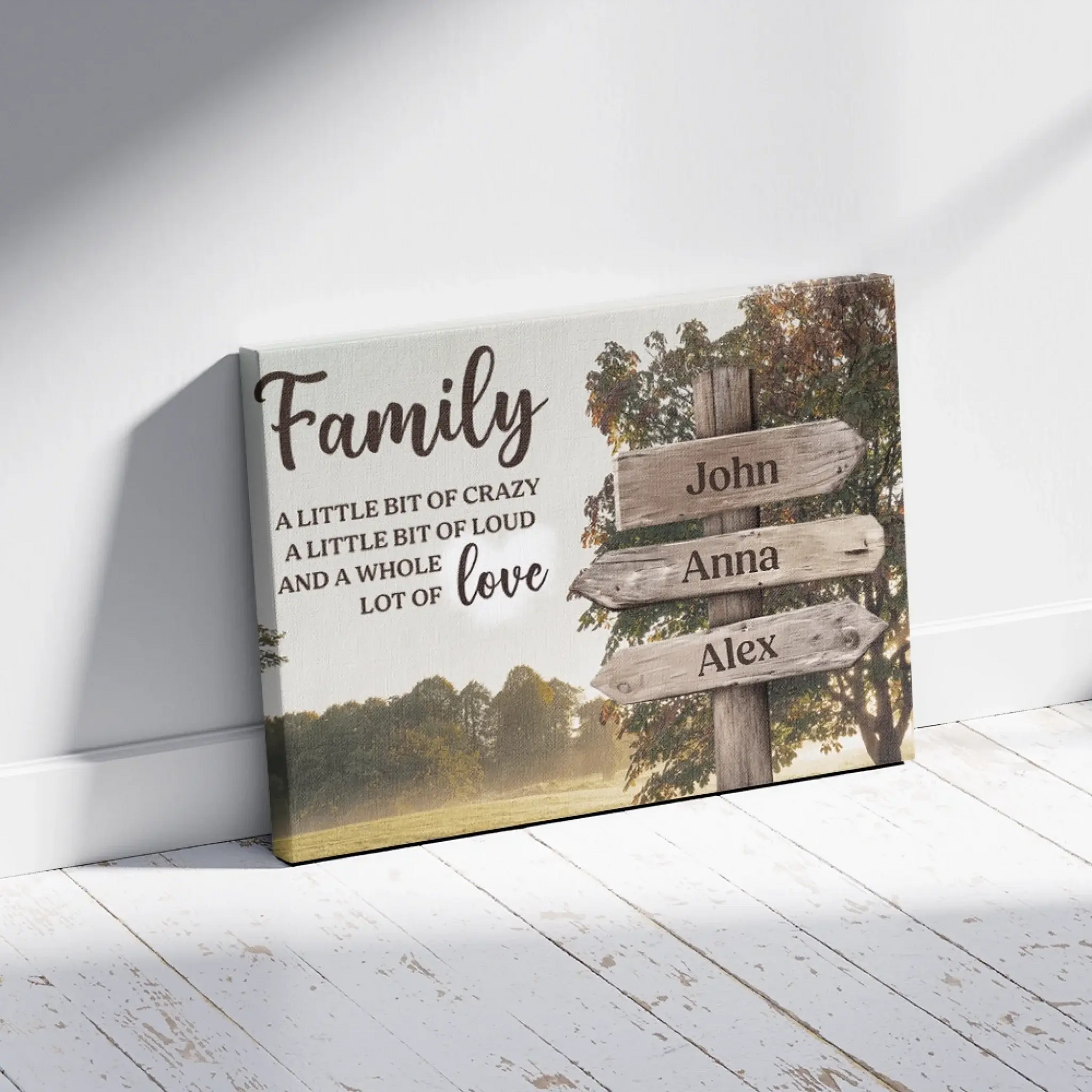 Personalized Family Names – Custom Family Canvas Wall Art Decor – Meaningful Christmas & Holiday Home Decor Gift for Families  Ezcustomize