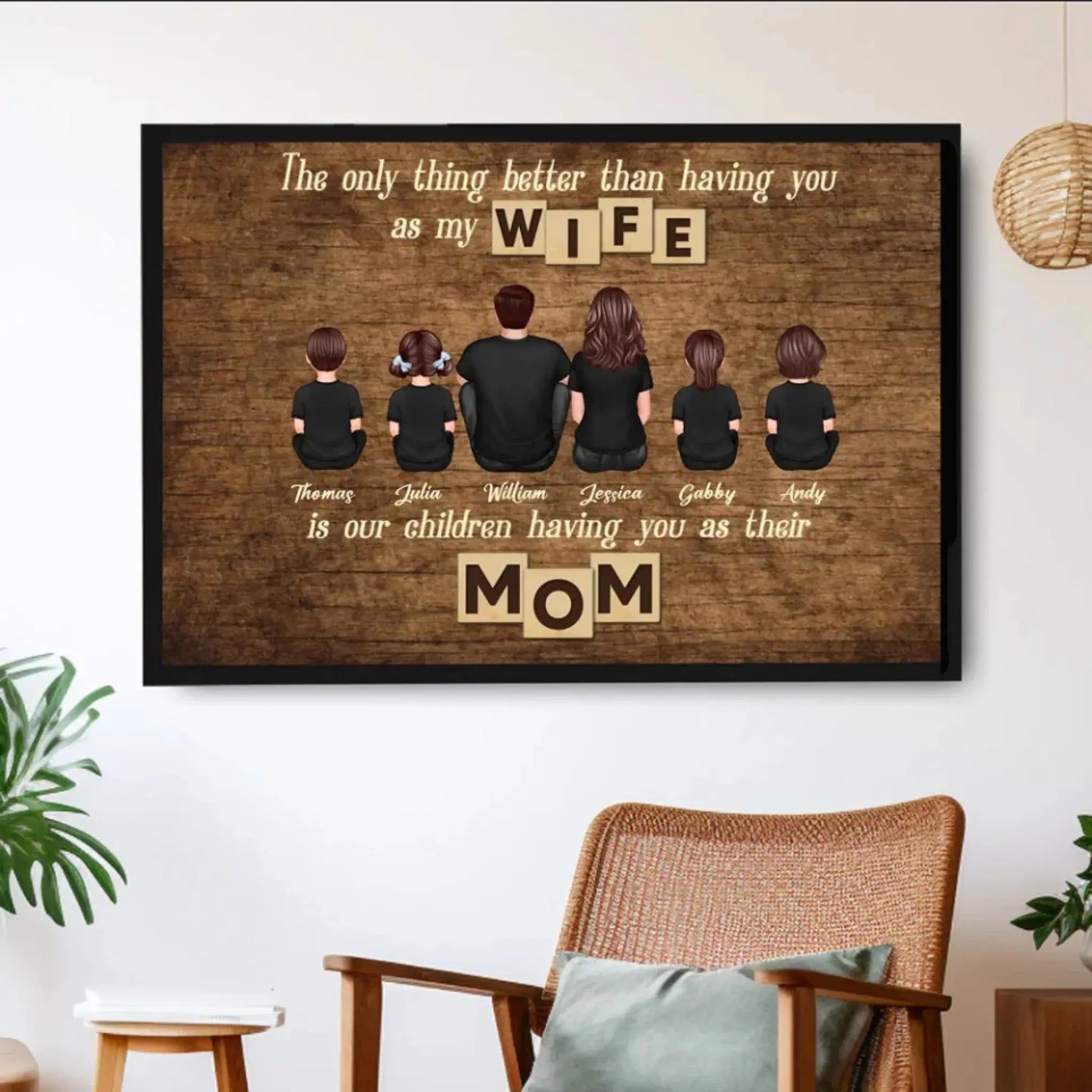 Personalized Family Poster – "The Only Thing Better Than Having You as My Wife" – Heartfelt Gift for Mom or Wife  Ezcustomize