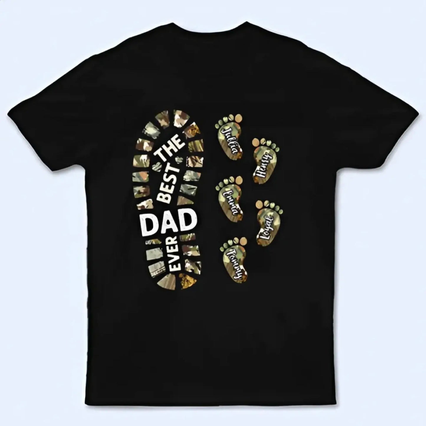 Personalized Footprint Shirt, Hoodie, Sweatshirt – Custom Gift for Dad, Perfect for Father's Day & Special Occasions  Ezcustomize
