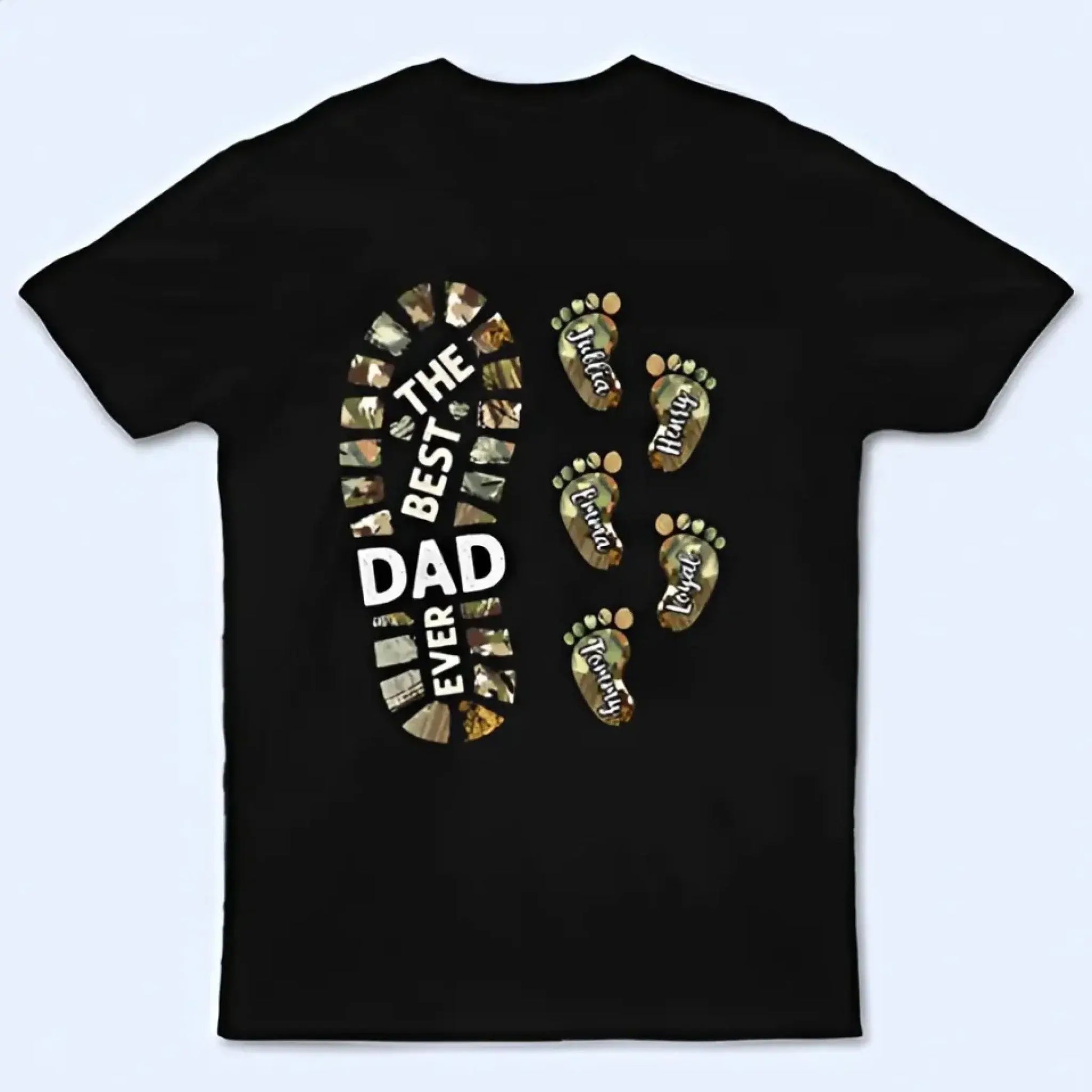 Personalized Footprint Shirt, Hoodie, Sweatshirt – Custom Gift for Dad, Perfect for Father's Day & Special Occasions  Ezcustomize