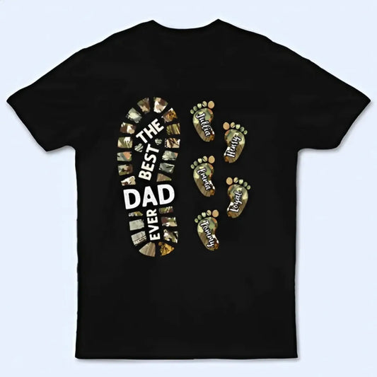 Personalized Footprint Shirt, Hoodie, Sweatshirt – Custom Gift for Dad, Perfect for Father's Day & Special Occasions  Ezcustomize
