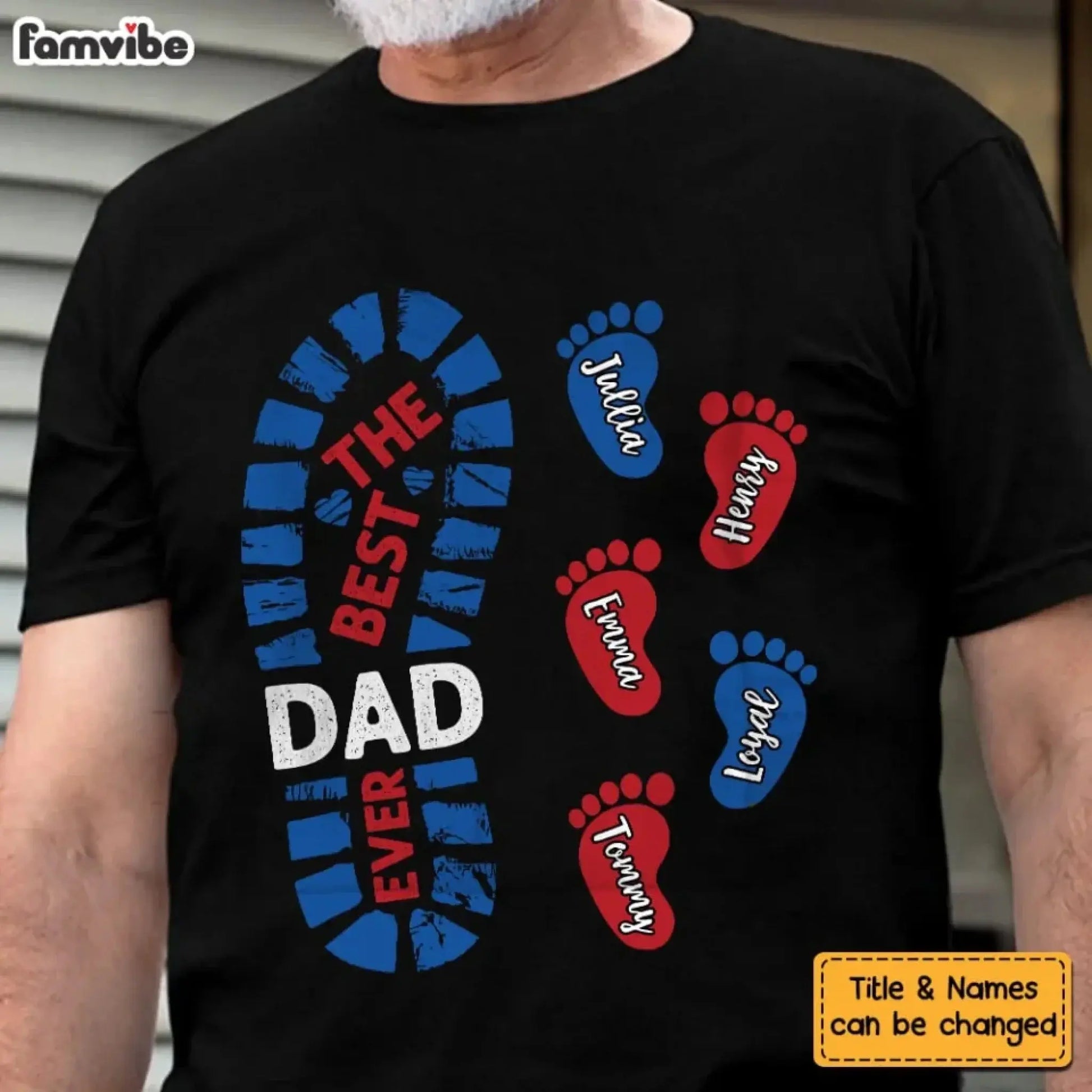 Personalized Footprint Shirt, Hoodie, Sweatshirt – Custom Gift for Dad, Perfect for Father's Day & Special Occasions  Ezcustomize