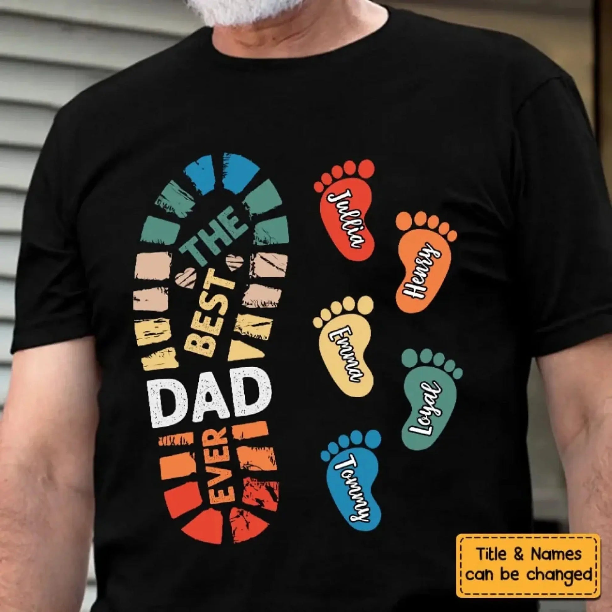 Personalized Footprint Shirt, Hoodie, Sweatshirt – Custom Gift for Dad, Perfect for Father's Day & Special Occasions  Ezcustomize