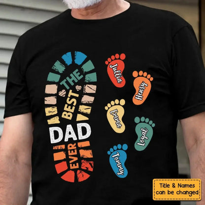 Personalized Footprint Shirt, Hoodie, Sweatshirt – Custom Gift for Dad, Perfect for Father's Day & Special Occasions  Ezcustomize