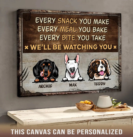 Personalized Funny Dog Wall Art Print – Custom Poster/Canvas – Unique Home Decor Gift for Dog Lovers, Dog Moms & Dog Dads  Ezcustomize