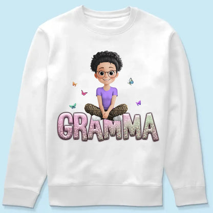 Personalized Gift For Grandma Mom Custom Kids Name Shirt/Hoodie/Sweatshirt  Ezcustomize