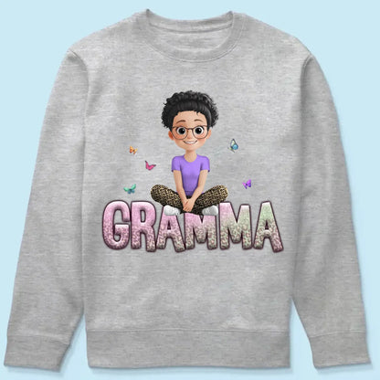 Personalized Gift For Grandma Mom Custom Kids Name Shirt/Hoodie/Sweatshirt  Ezcustomize