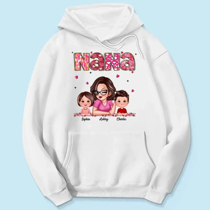 Personalized Gift For Grandma Mom Custom Kids Name Shirt  Ezcustomize